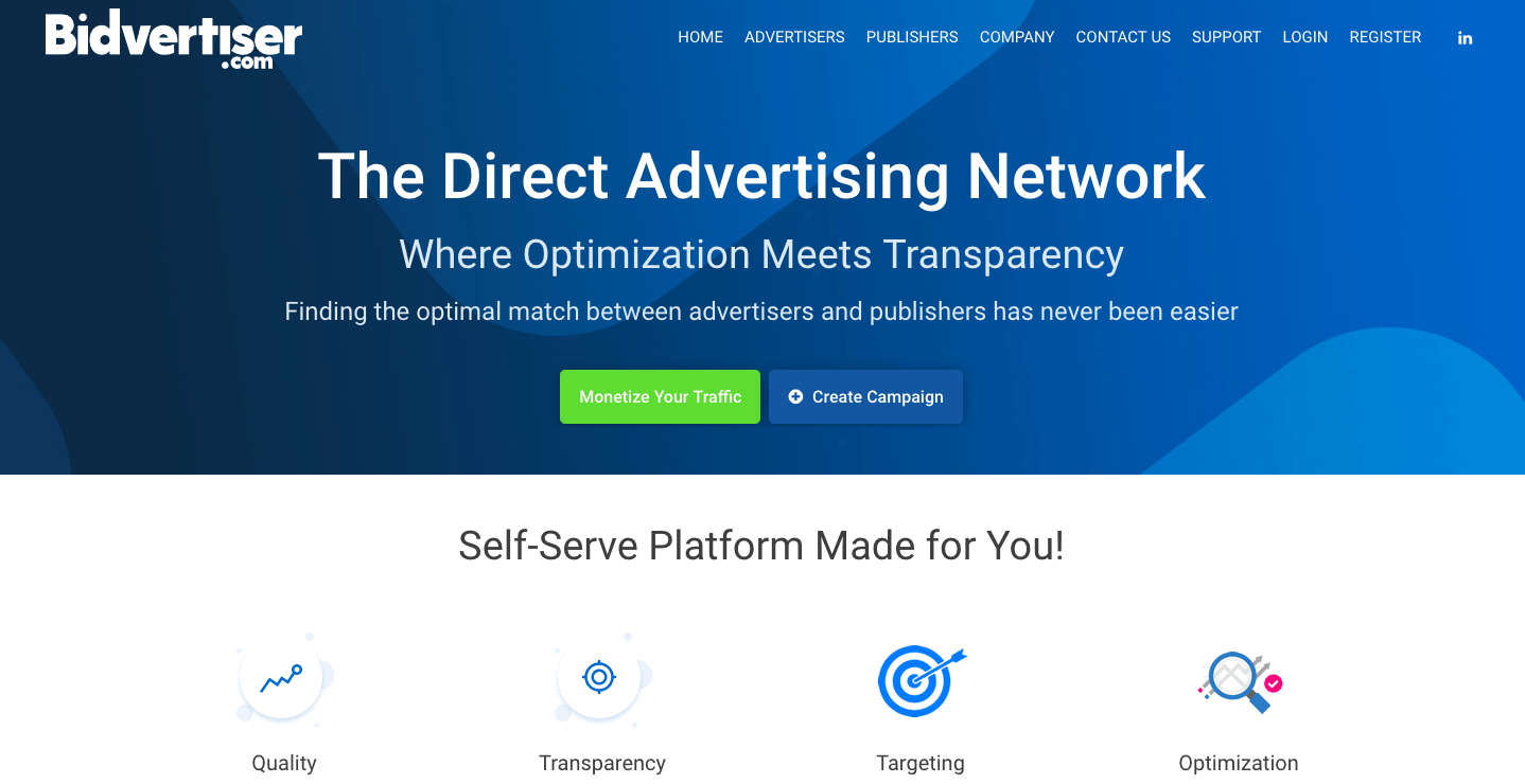 BidVertiser ad network