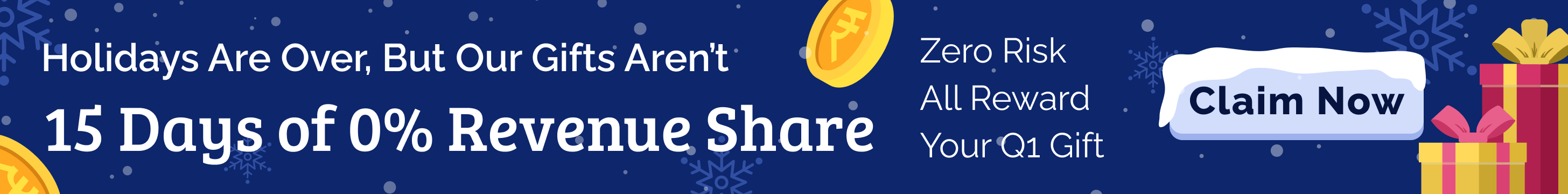 15 days of 0% revenue share